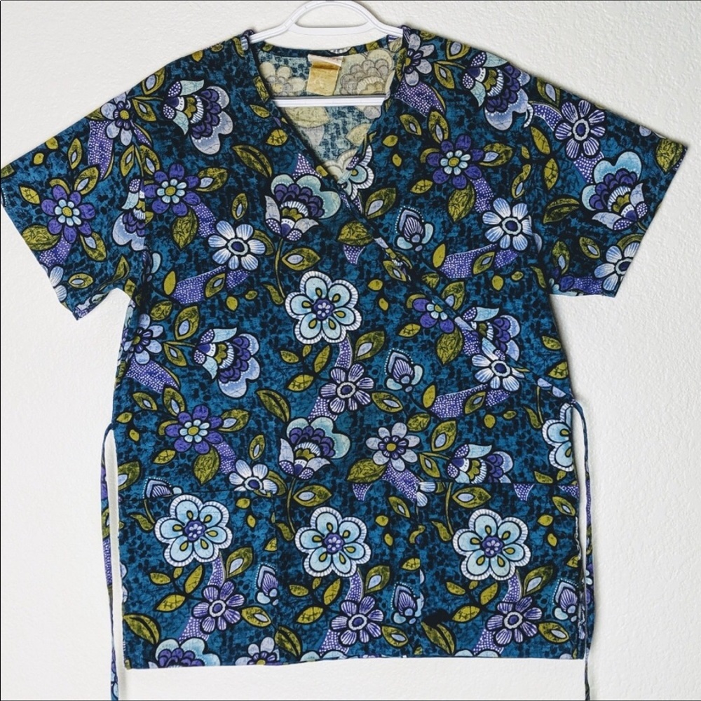 Peaches scrub top.